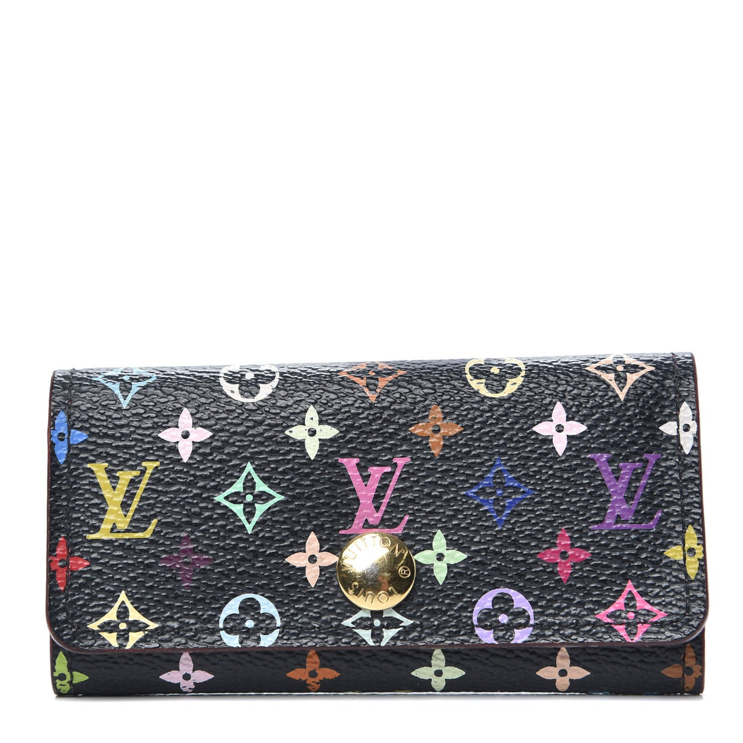 Monogram Multicolor Multicles 4 Key Holder Black Grenade