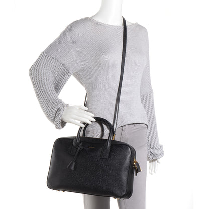 Saint Laurent Grain de Poudre Medium Museum Briefcase Black 2 of 9