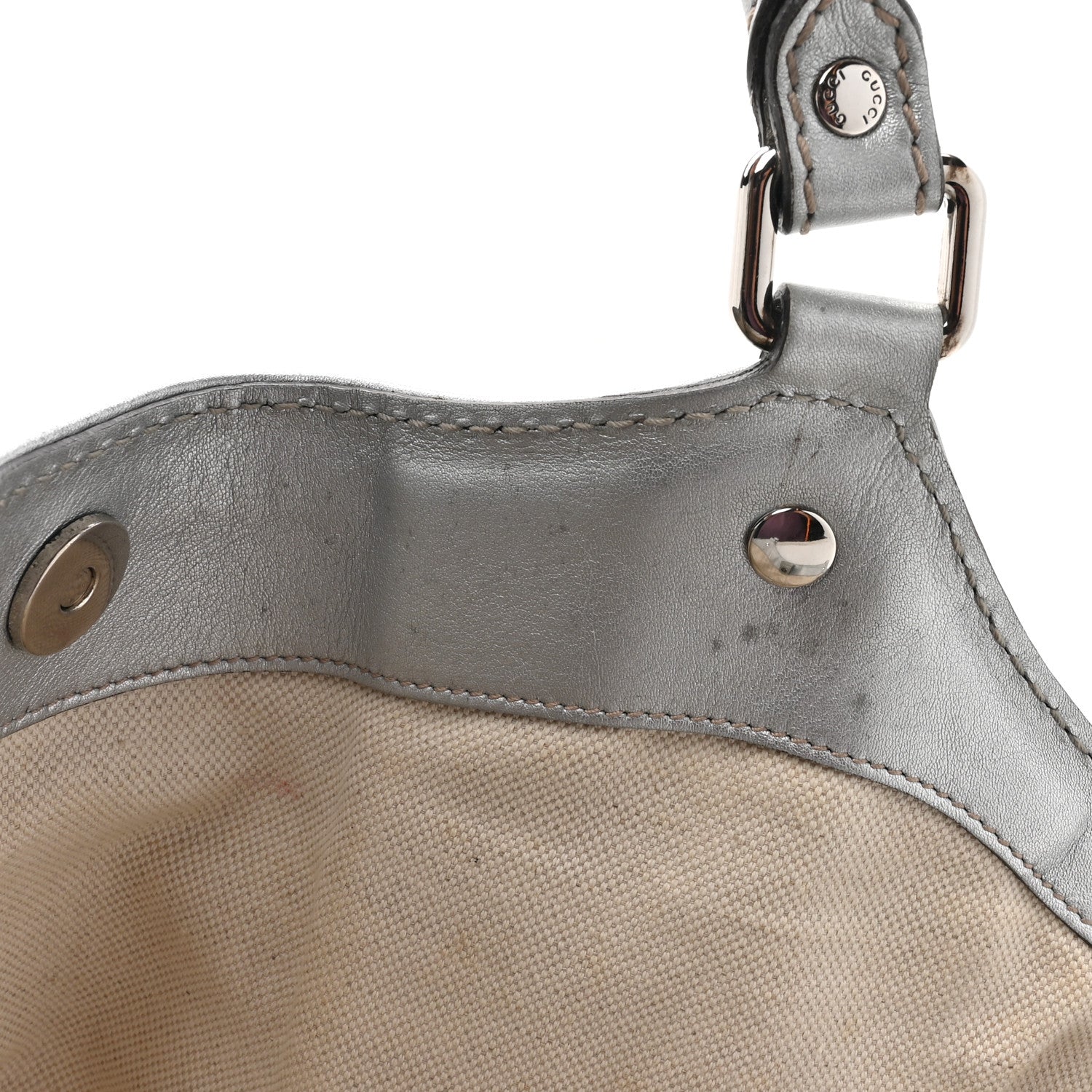 Gucci Guccissima Large Sukey Tote Silver 14 of 15