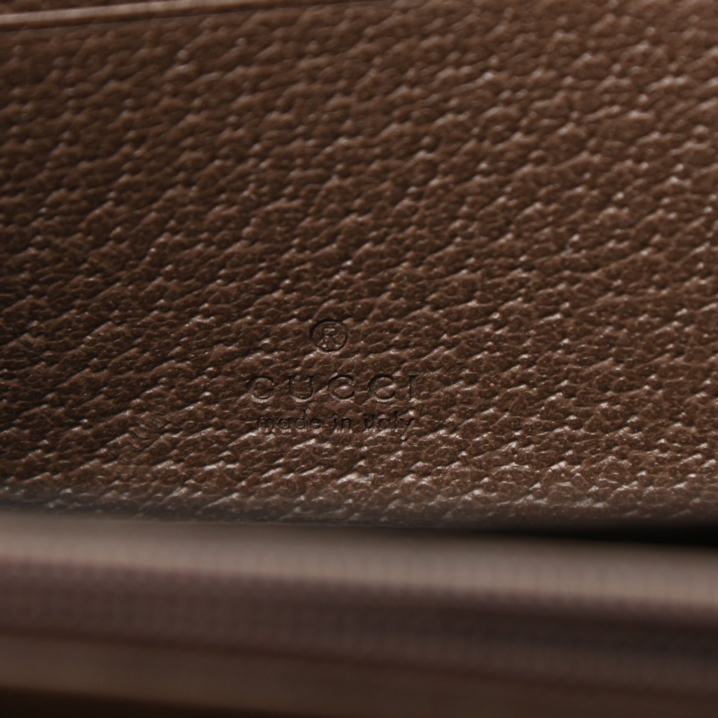 GG Supreme Monogram Web Ophidia Zip Around Wallet Brown