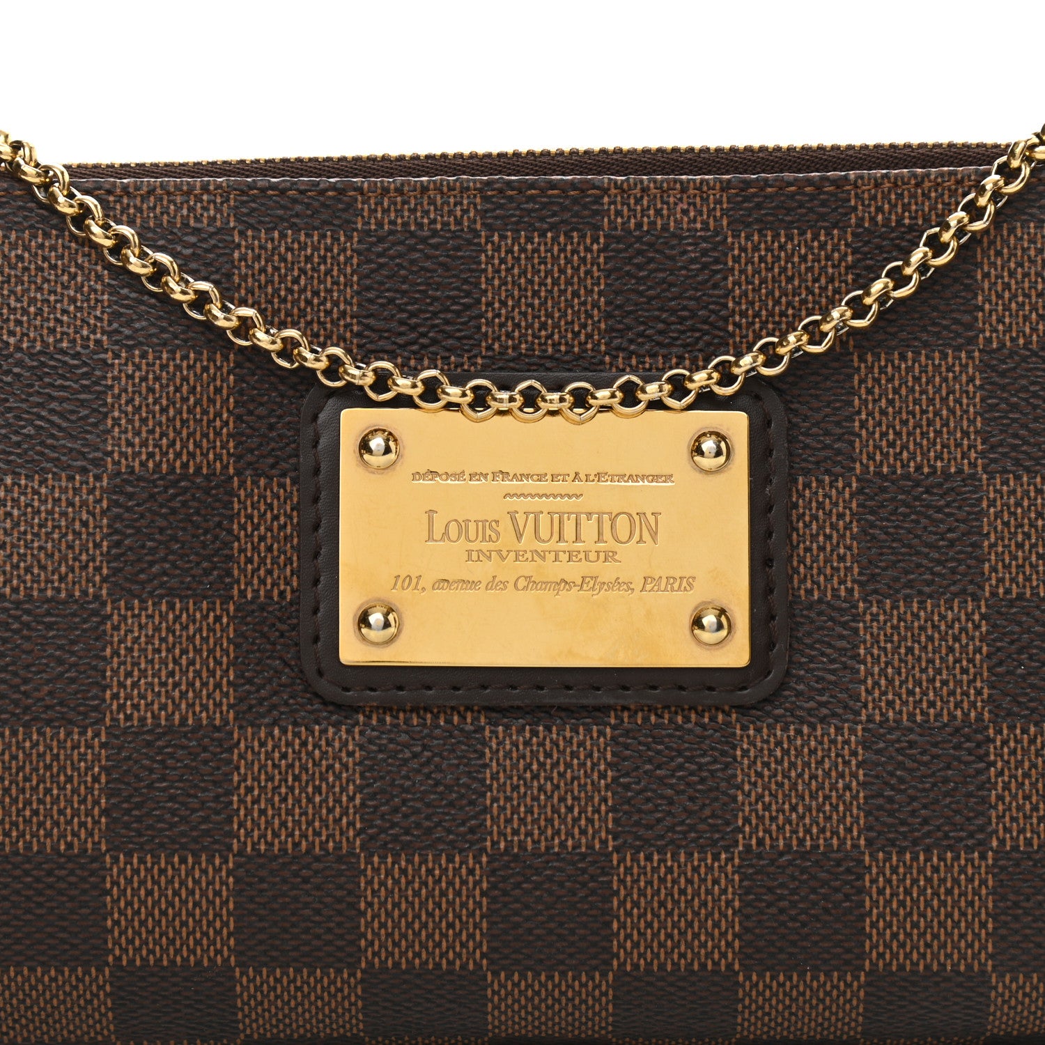 Louis Vuitton Damier Ebene Eva Clutch 7 of 11