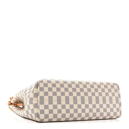 Louis Vuitton Damier Azur Graceful MM Rose Ballerine 4 of 9
