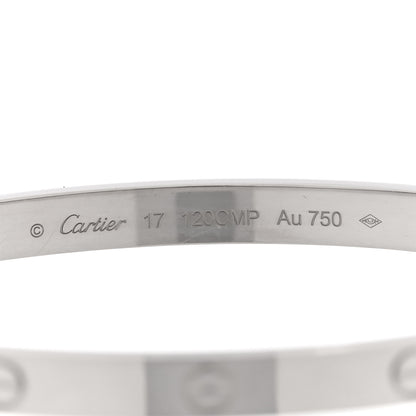 Cartier 18K White Gold Medium LOVE Bracelet 17 4 of 7
