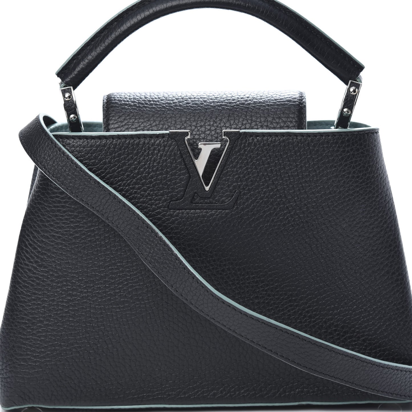 Taurillon Capucines BB Black Turquoise