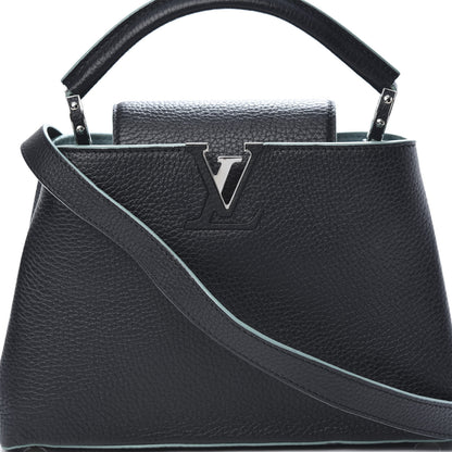 Louis Vuitton Taurillon Capucines BB Black Turquoise 8 of 10