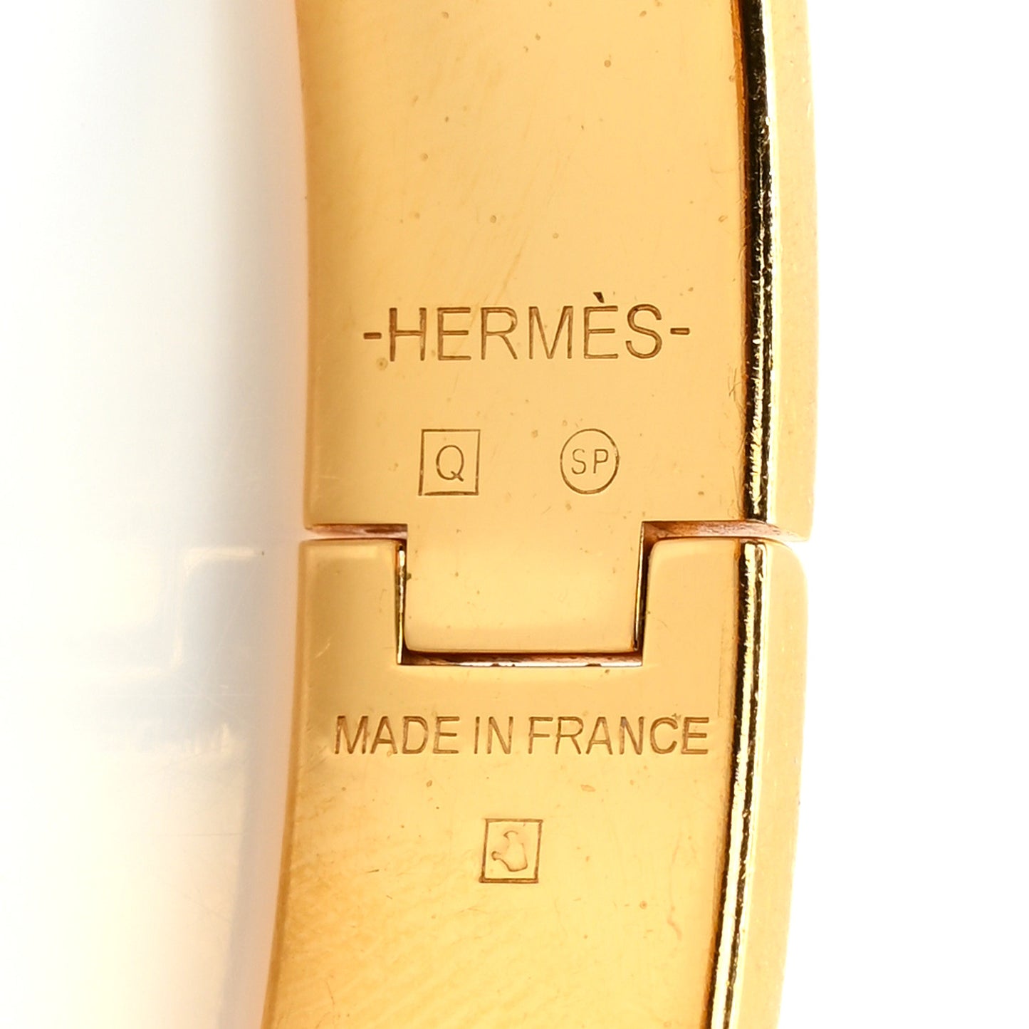 Enamel Narrow Clic Clac H Bracelet PM White