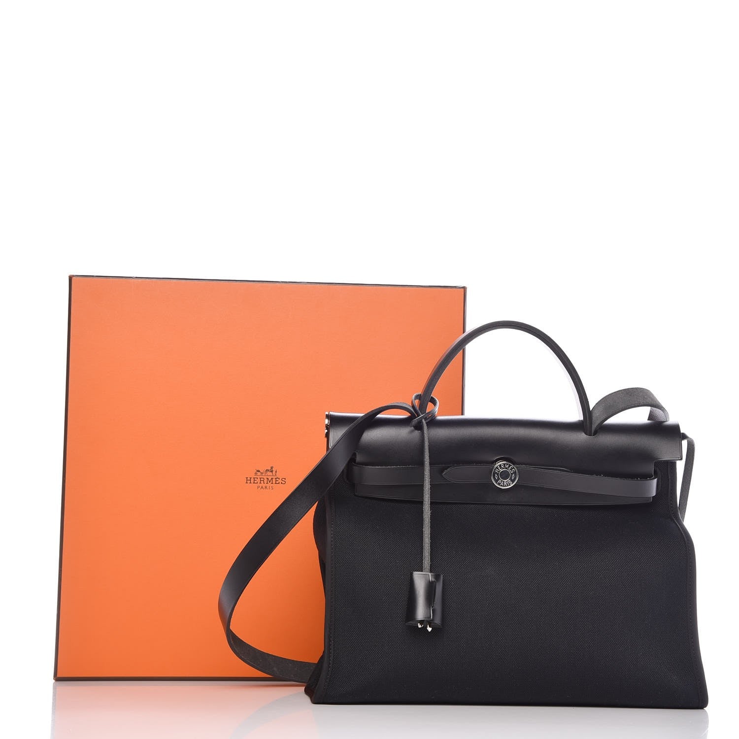 Hermes Military Toile Vache Hunter Herbag Zip PM 31 Black 11 of 11