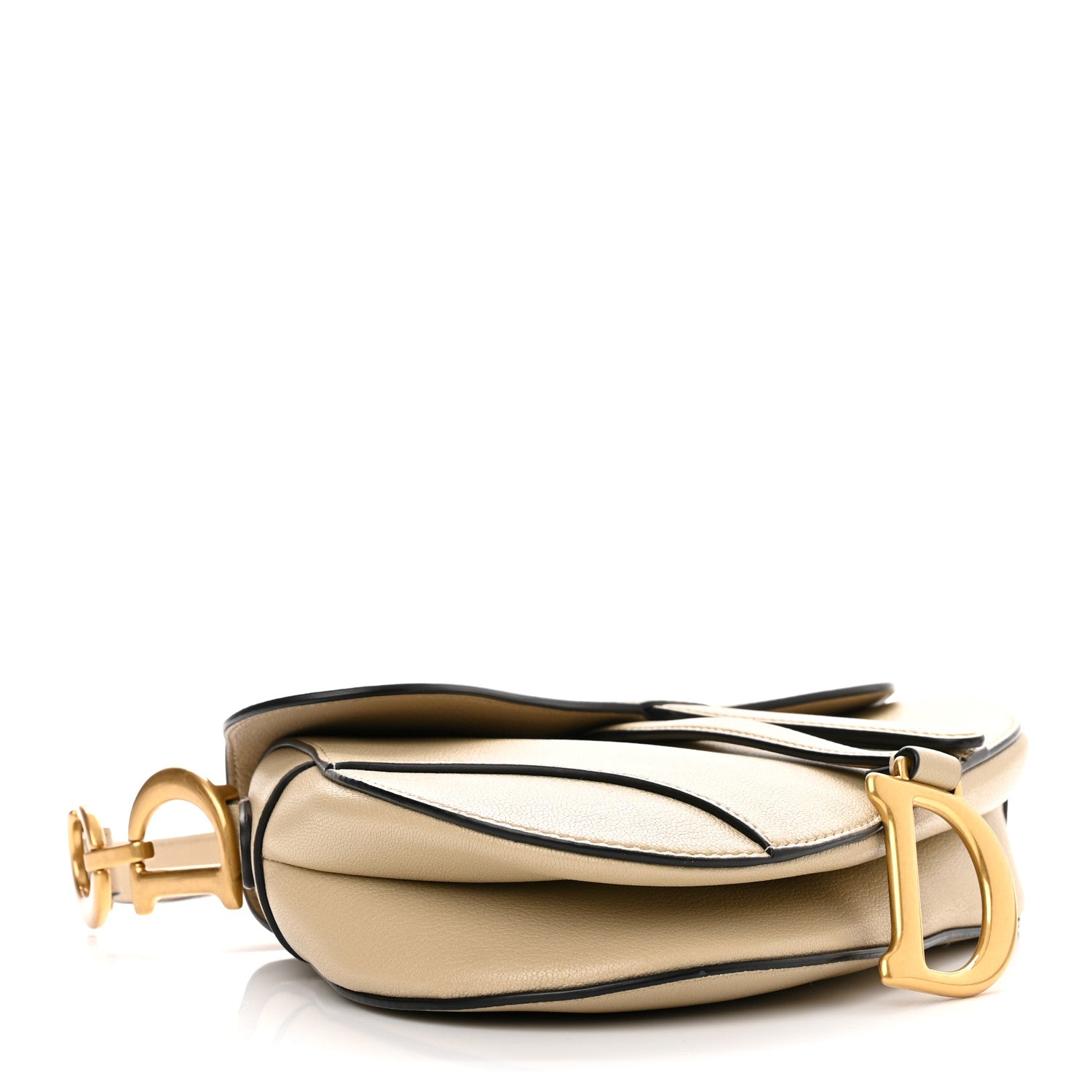 Christian Dior Grained Calfskin Saddle Bag Sand 3 of 9