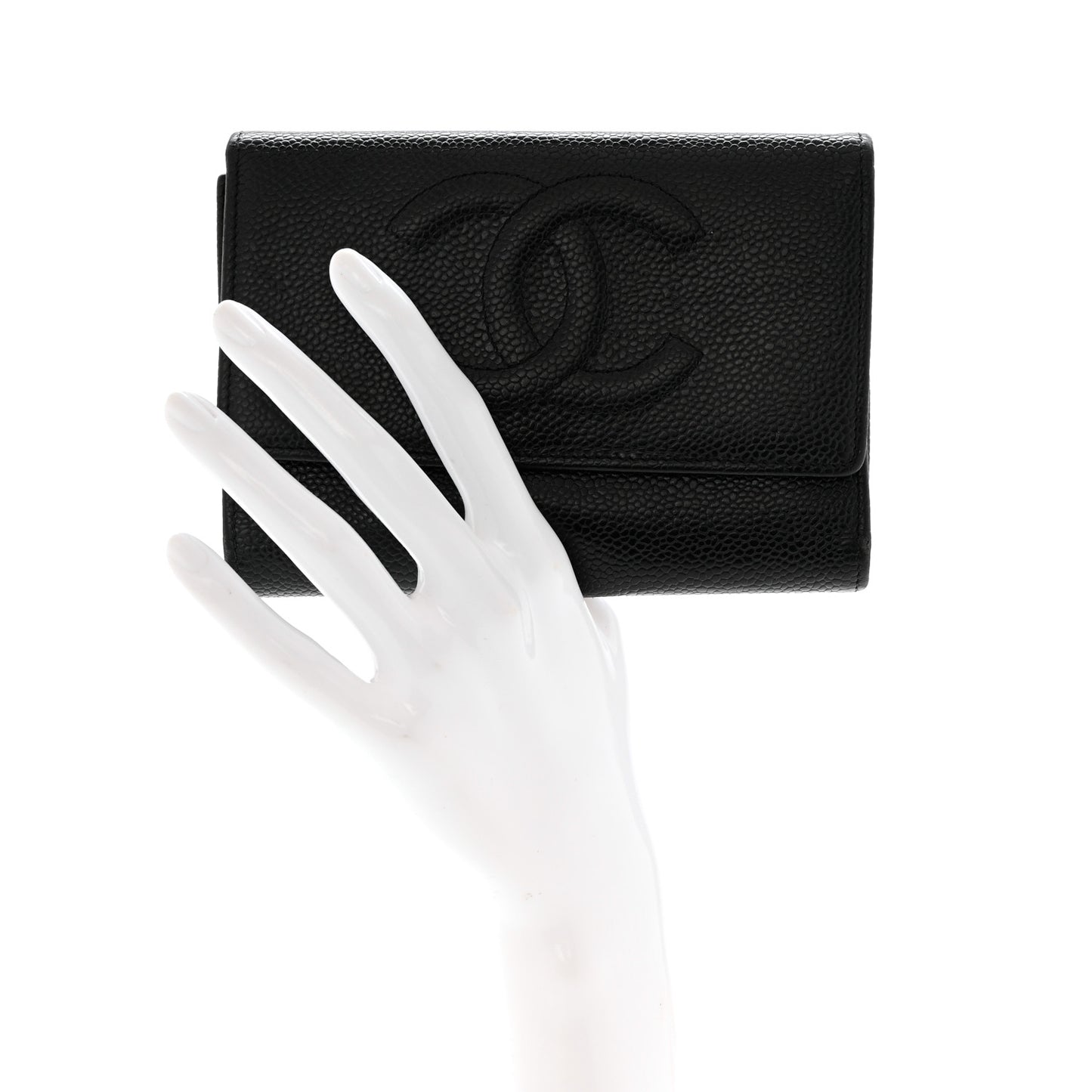 Caviar Timeless CC Flap Wallet Black