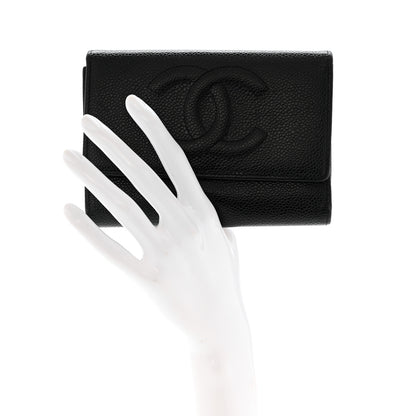 Chanel Caviar Timeless CC Flap Wallet Black 2 of 9