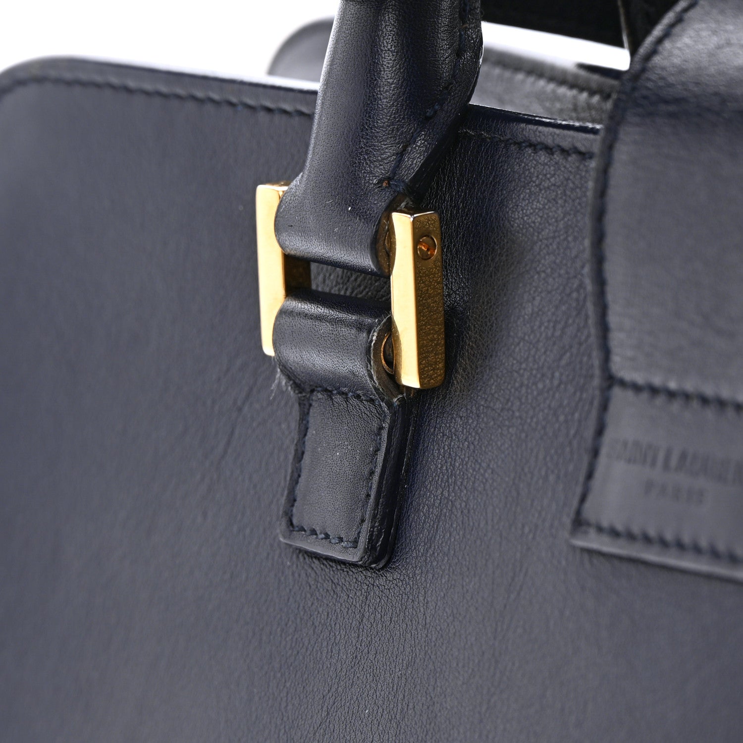 Saint Laurent Smooth Calfskin Small Monogram Cabas Navy 21 of 23