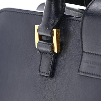 Saint Laurent Smooth Calfskin Small Monogram Cabas Navy 21 of 23