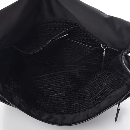 Prada Tessuto Nylon Saffiano Messenger Satchel Black 7 of 11