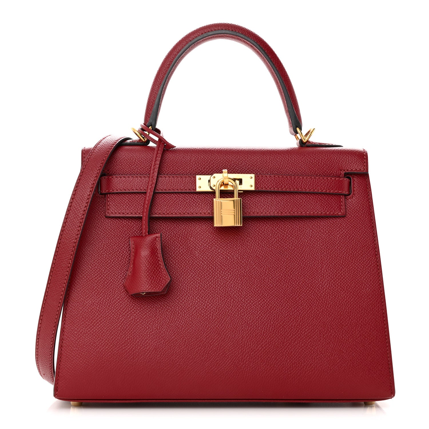 Hermes Epsom Kelly Sellier 25 Rouge Grenat 1 of 10