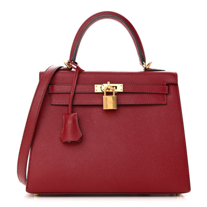 Hermes Epsom Kelly Sellier 25 Rouge Grenat 1 of 10
