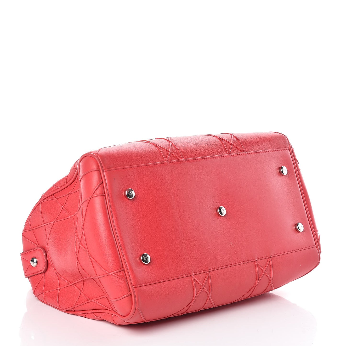 Lambskin Cannage Granville Polochon Coral