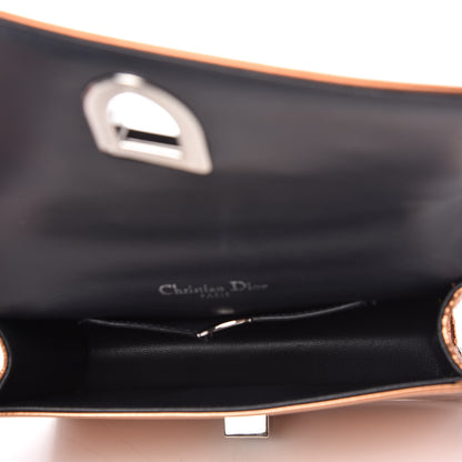 Christian Dior Metallic Patent Micro-Cannage Mini Diorama Flap Bag Orange 5 of 9
