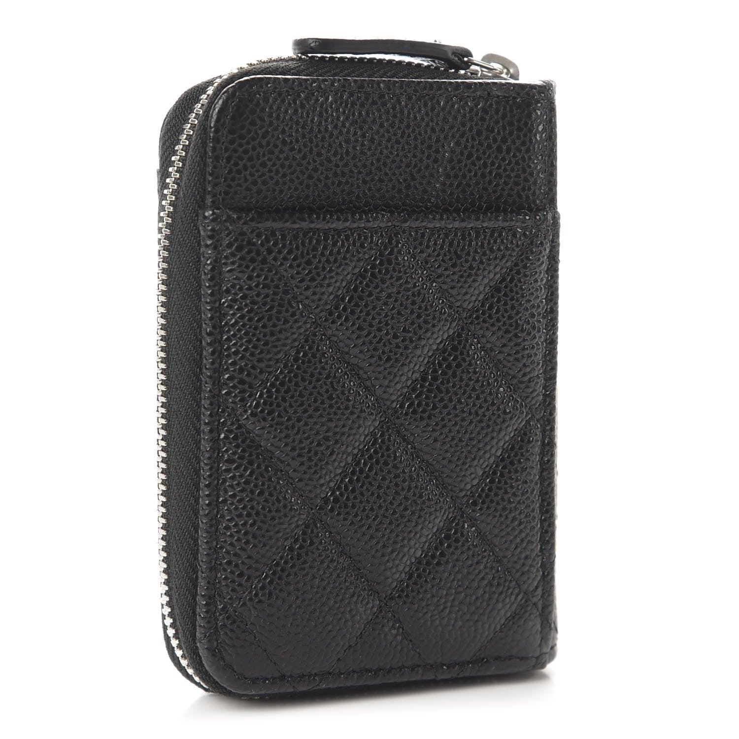 Chanel Caviar Quilted Zip Card Holder Black 3 of 11