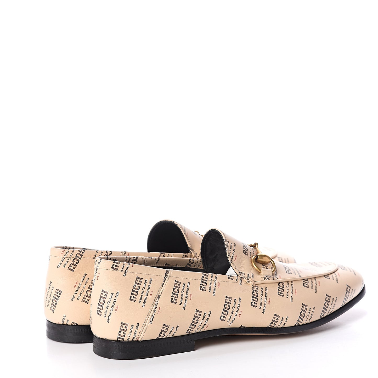 Calfskin Stamp Print Mens Brixton Horsebit Loafers 5.5 Soy