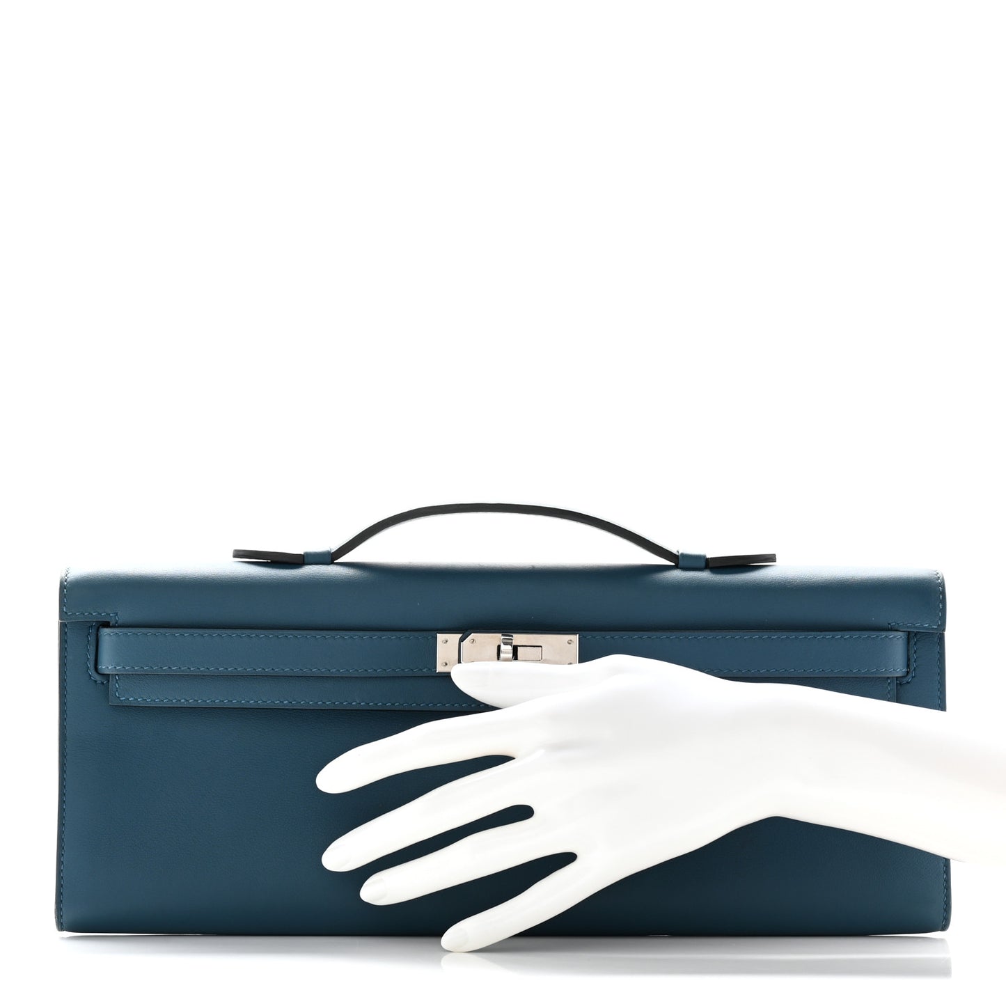 Swift Kelly Cut Clutch Pochette Bleu Tempete