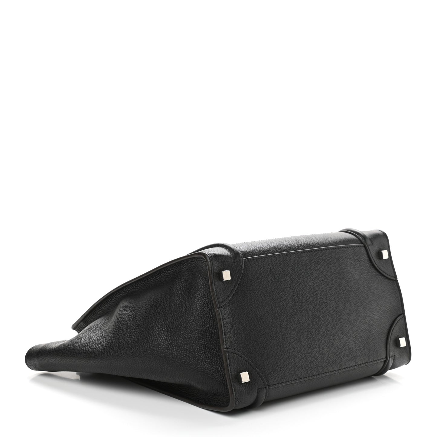 Drummed Calfskin Mini Luggage Black