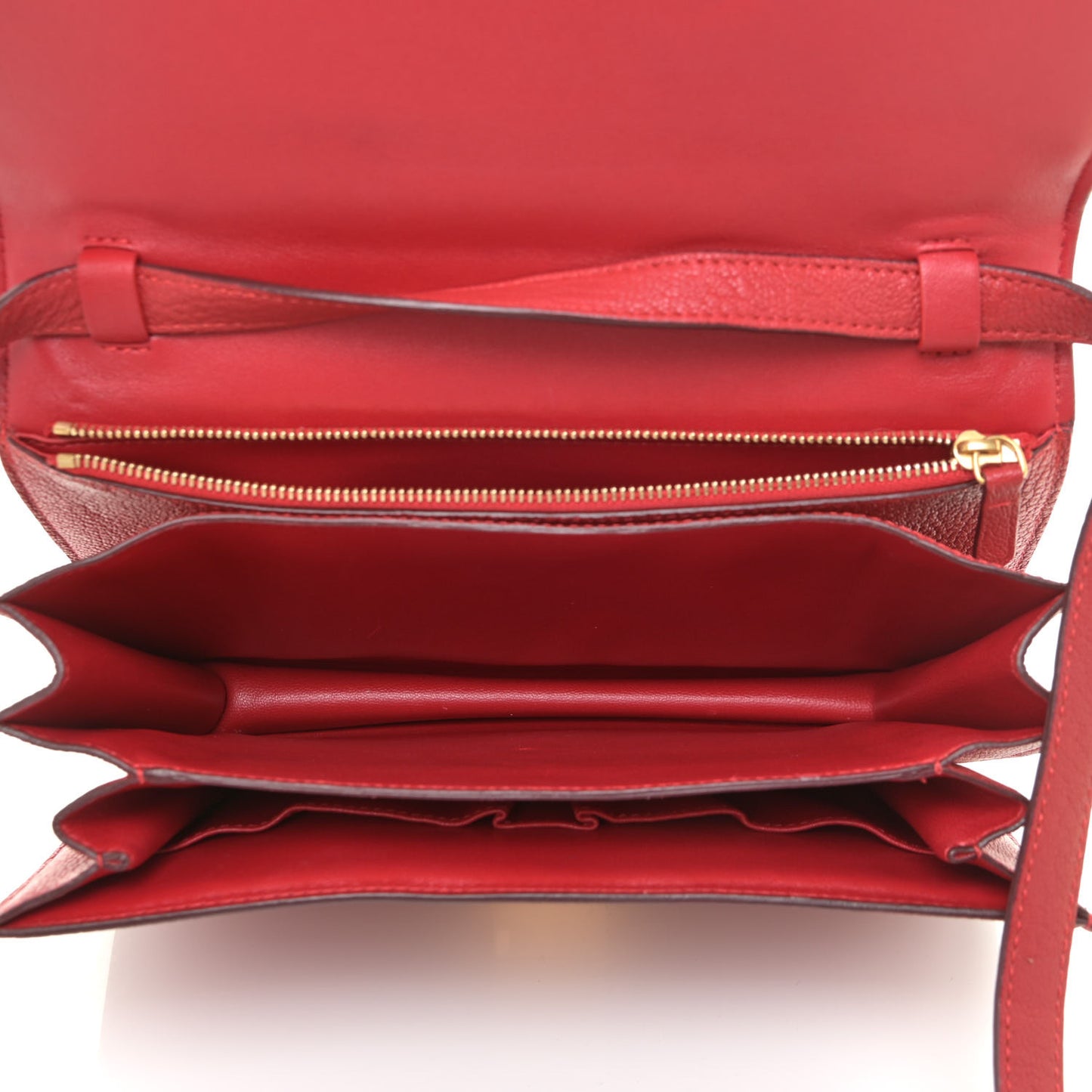 Goatskin Medium Classic Box Flap Bag Carmin