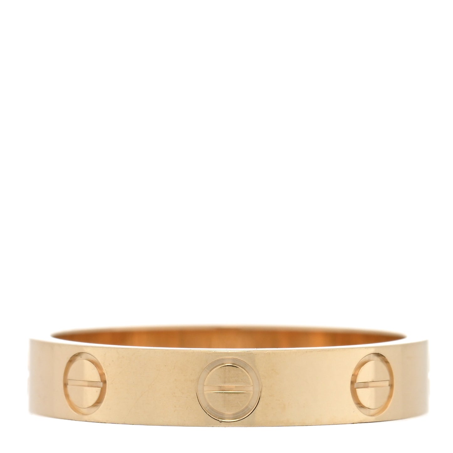 18K Yellow Gold 3.5mm LOVE Wedding Band Ring 53 6.5