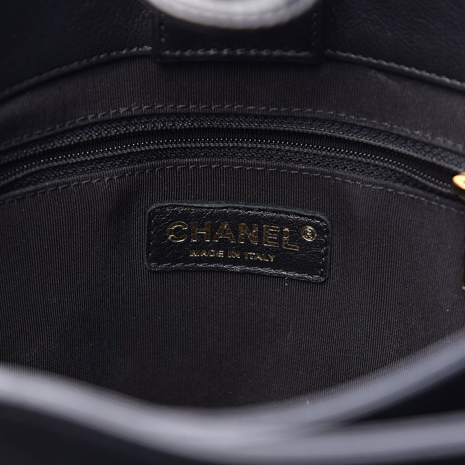 Chanel Calfskin Stitched Large Chevron Chic Shopping Bag Black 6 of 22