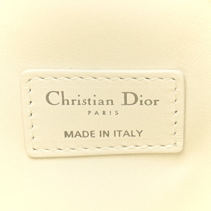 Christian Dior Calfskin Macrocannage Medium Diortravel Nomad Pouch Latte 6 of 10