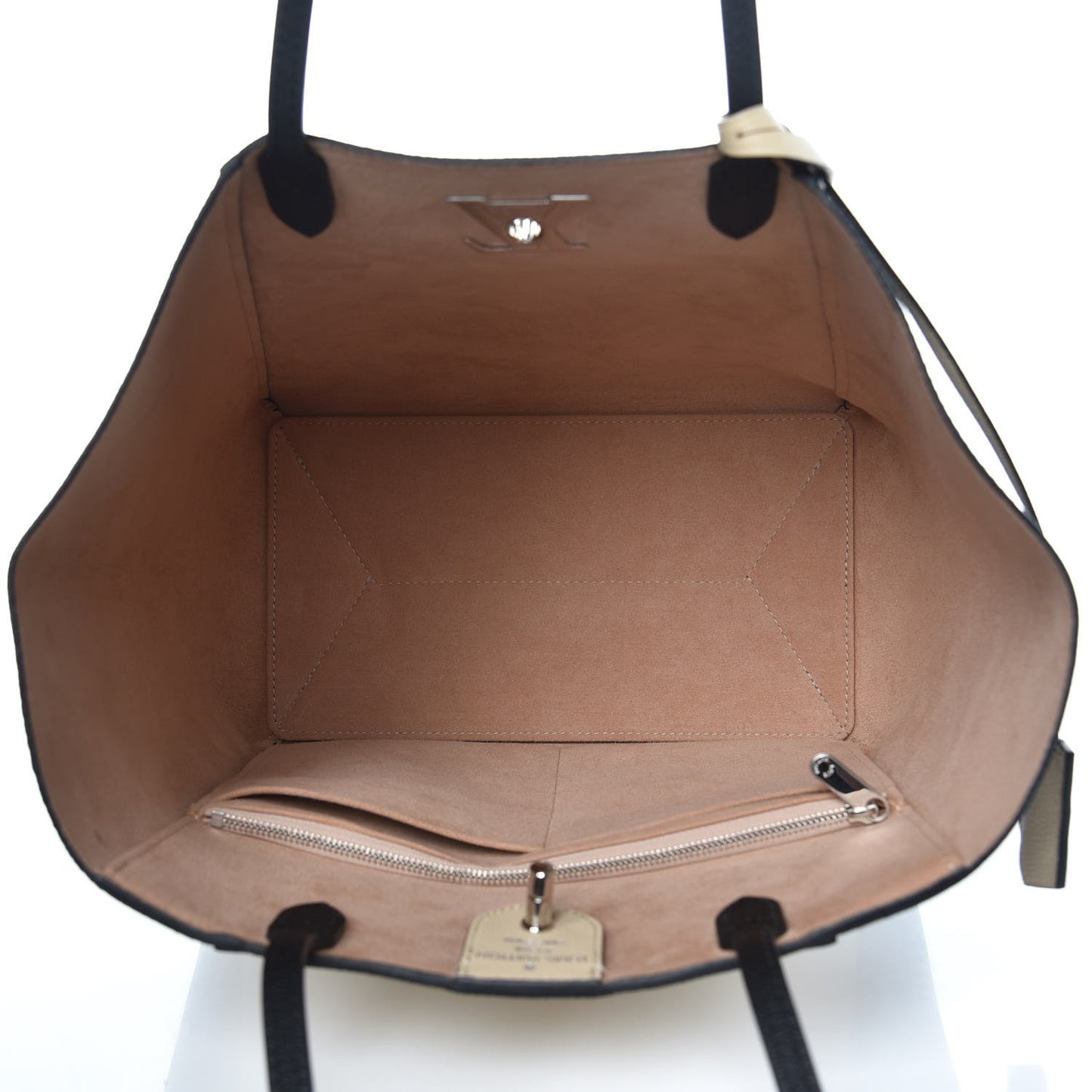 Calfskin Lockme Cabas Vanille Black