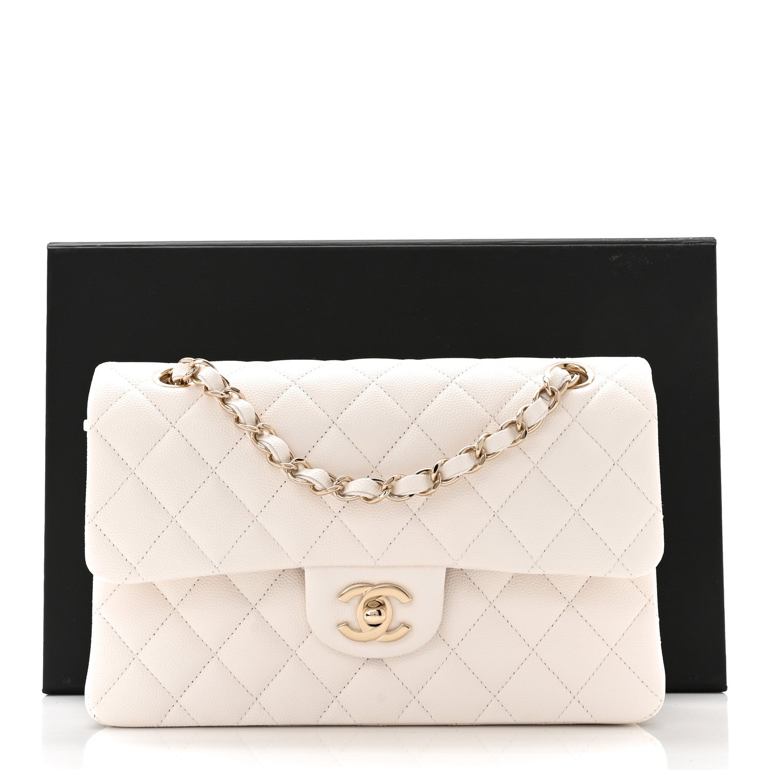 Chanel Caviar Quilted Small Double Flap White 11 of 11