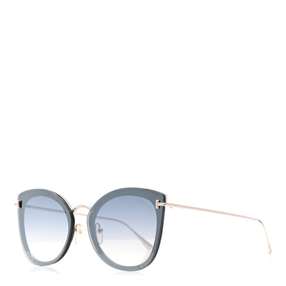 Tom Ford Charlotte Sunglasses TF657 Blue Havana 1 of 8