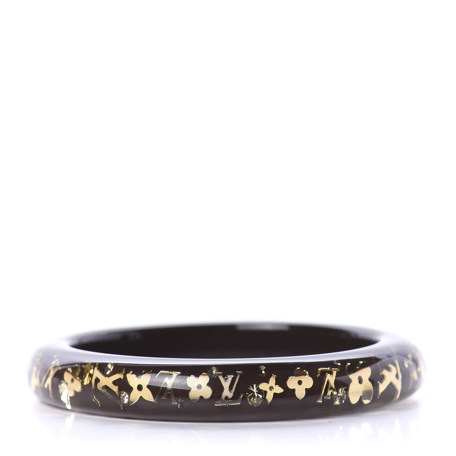 Louis Vuitton Resin Swarovski Small Inclusion Bracelet PM Marron 2 of 3