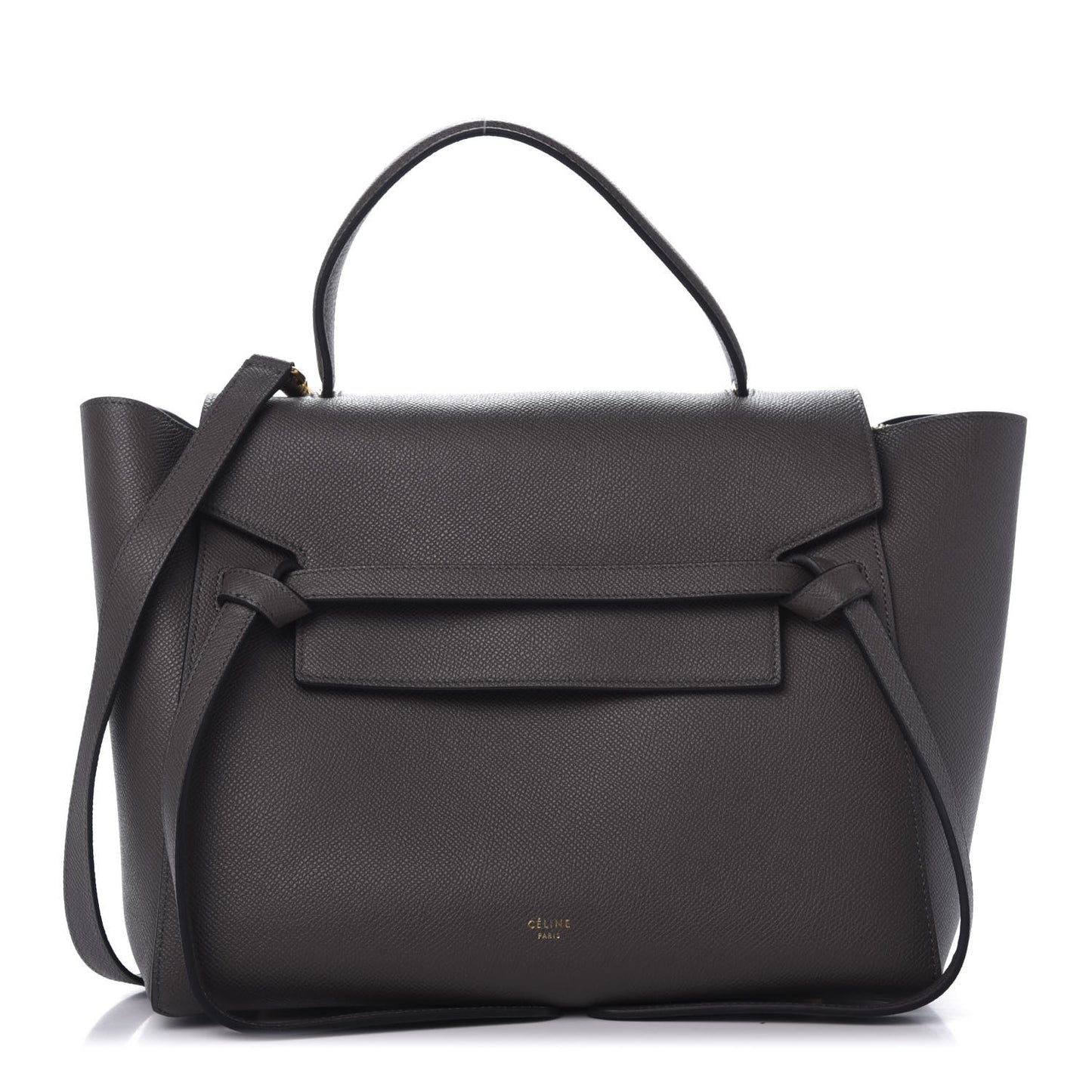 Grained Calfskin Mini Belt Bag Grey