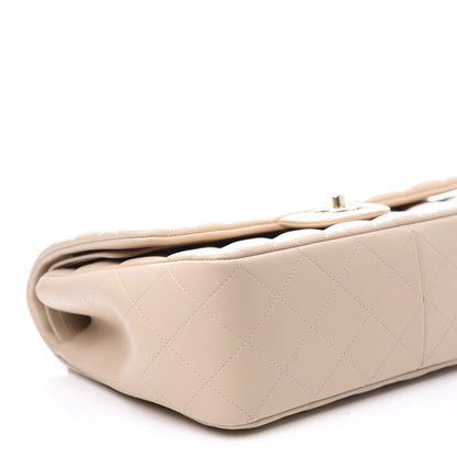 Chanel Lambskin Quilted Jumbo Double Flap Beige Clair 8 of 13