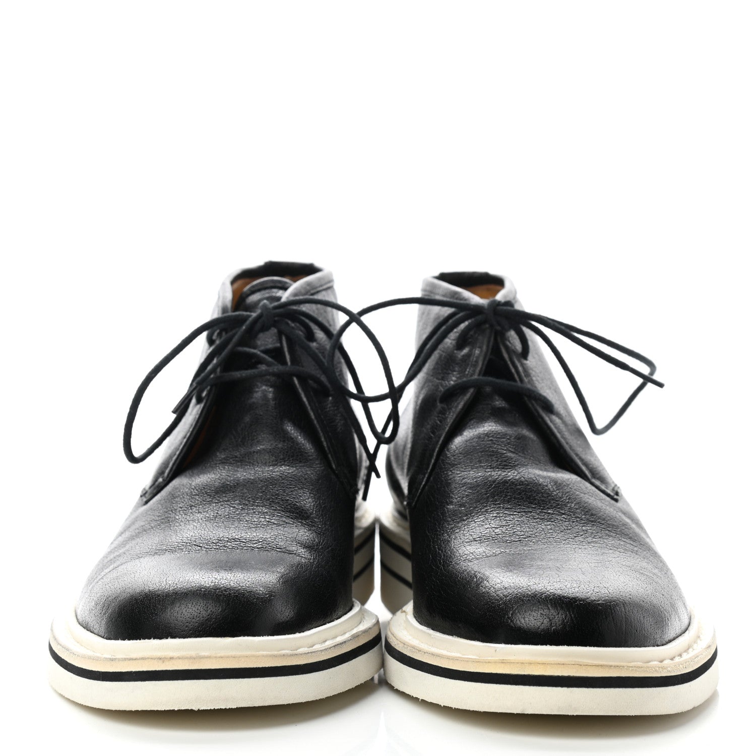 Valentino Garavani Calfskin Oxford Mid Rise Desert Ankle Boots 39.5 Black 2 of 9