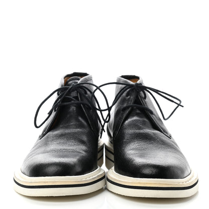 Valentino Garavani Calfskin Oxford Mid Rise Desert Ankle Boots 39.5 Black 2 of 9