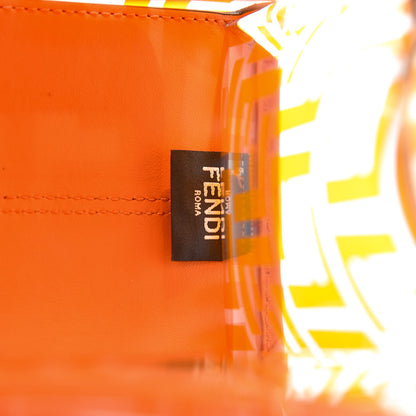 Fendi TPU FF Vitello Century Plexiglass Small Runaway Shopper Tote Aranciata 6 of 10