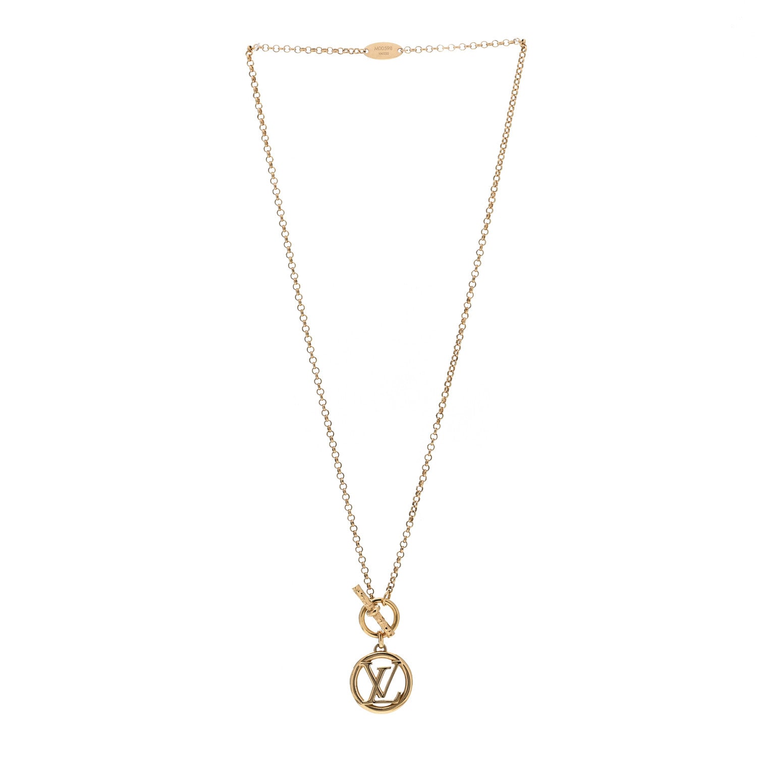 Louis Vuitton Metal Baby Louise Necklace Gold 2 of 4