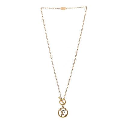 Louis Vuitton Metal Baby Louise Necklace Gold 2 of 4