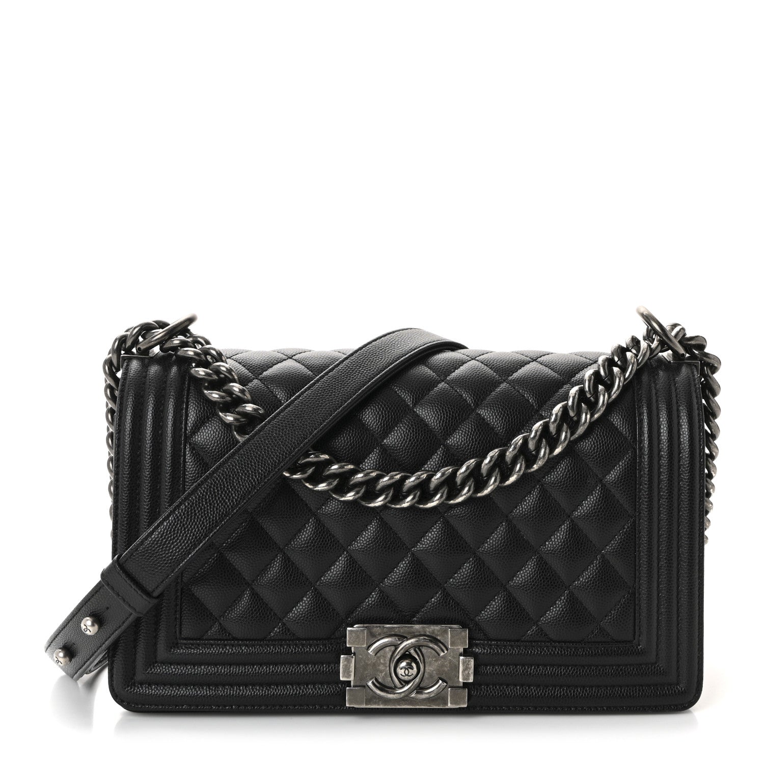 Chanel Caviar Quilted Medium Boy Flap Black 1 of 10
