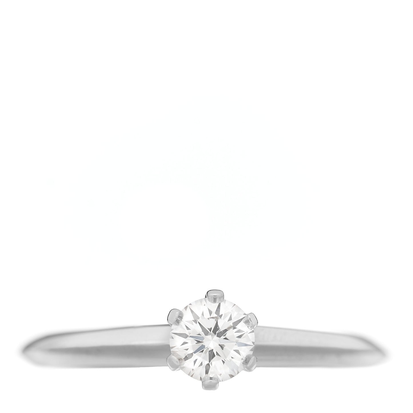 Platinum Diamond .27ct Solitaire Engagement Ring 49 4.75