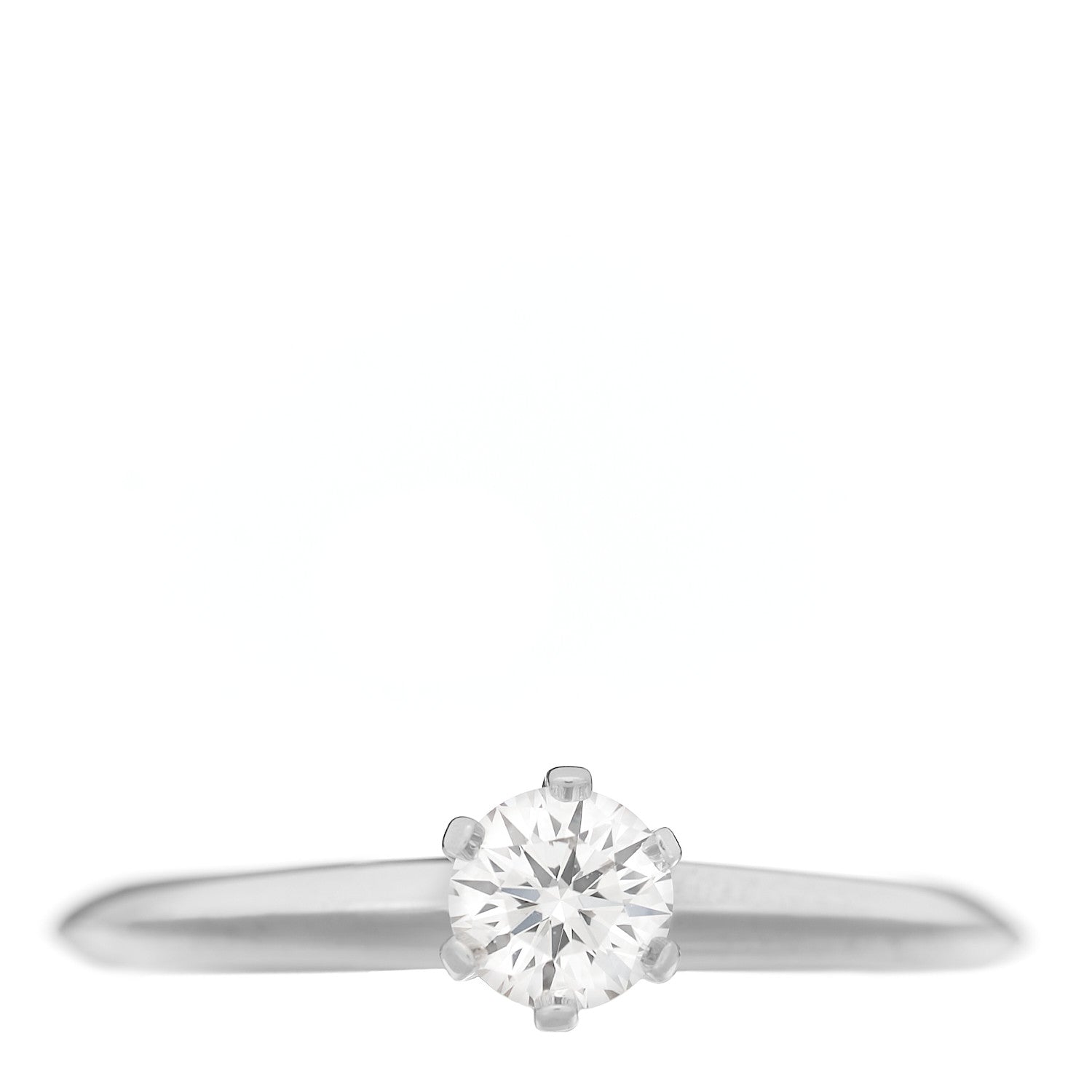 Tiffany Platinum Diamond .27ct Solitaire Engagement Ring 49 4.75 1 of 5