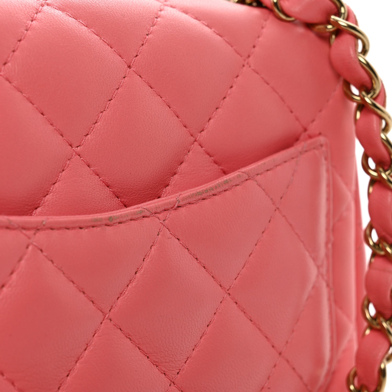 Chanel Lambskin Quilted Mini Square Flap Pink 11 of 12