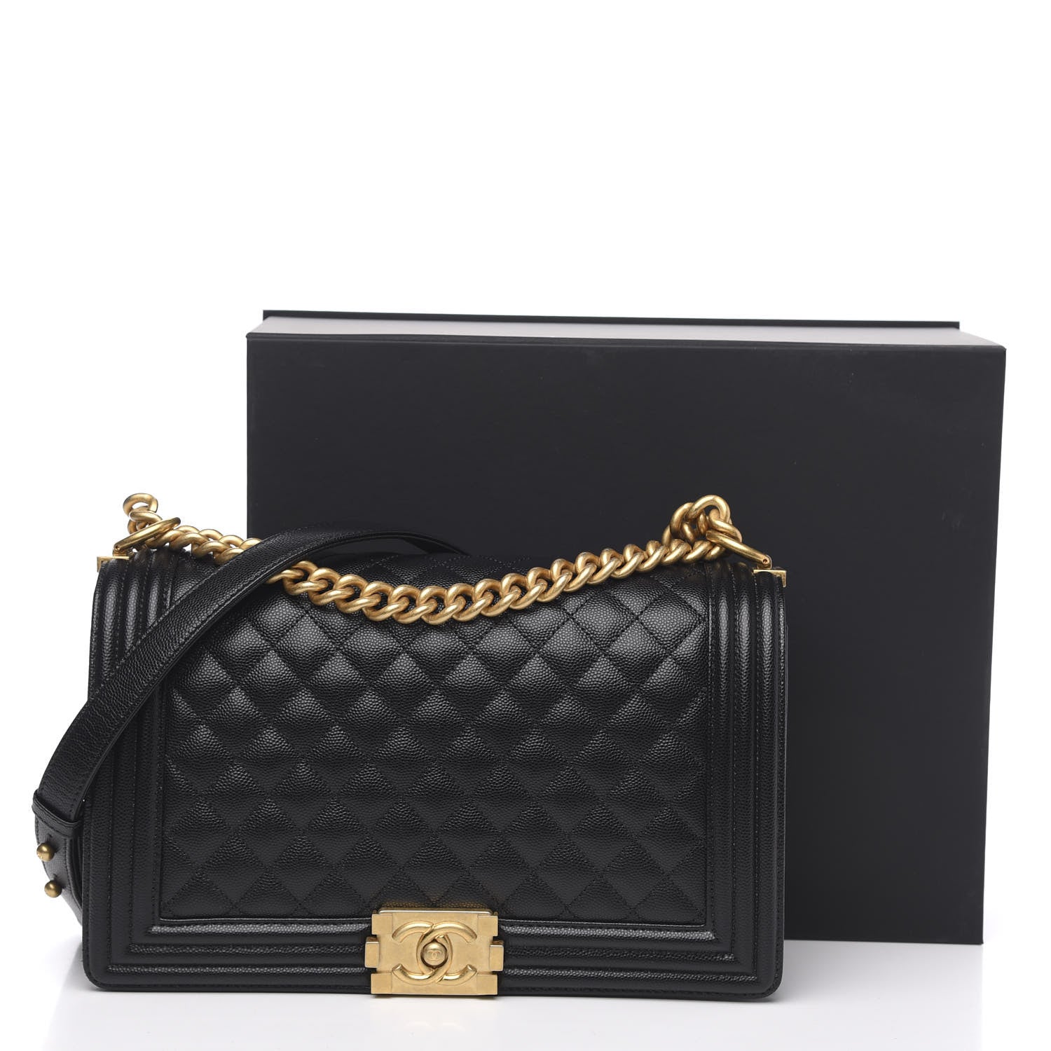Chanel Caviar Quilted New Medium Boy Flap Black 10 of 10