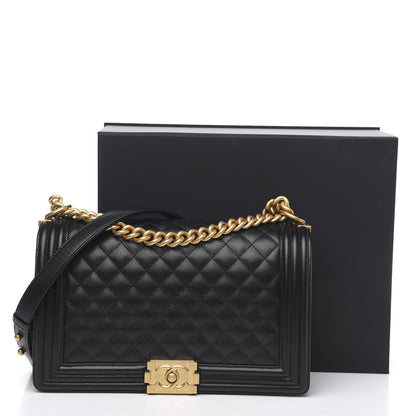 Chanel Caviar Quilted New Medium Boy Flap Black 10 of 10