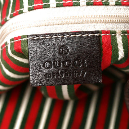 Gucci Monogram Medium New Britt Hobo Dark Brown 5 of 9