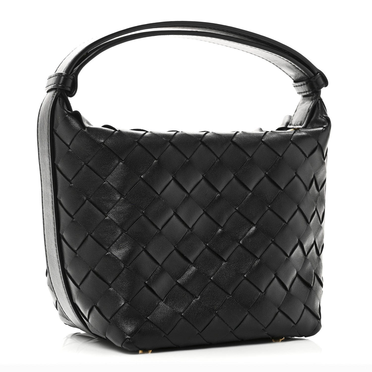 Bottega Veneta Calfskin Nappa Intrecciato Mini Wallace Black 3 of 10