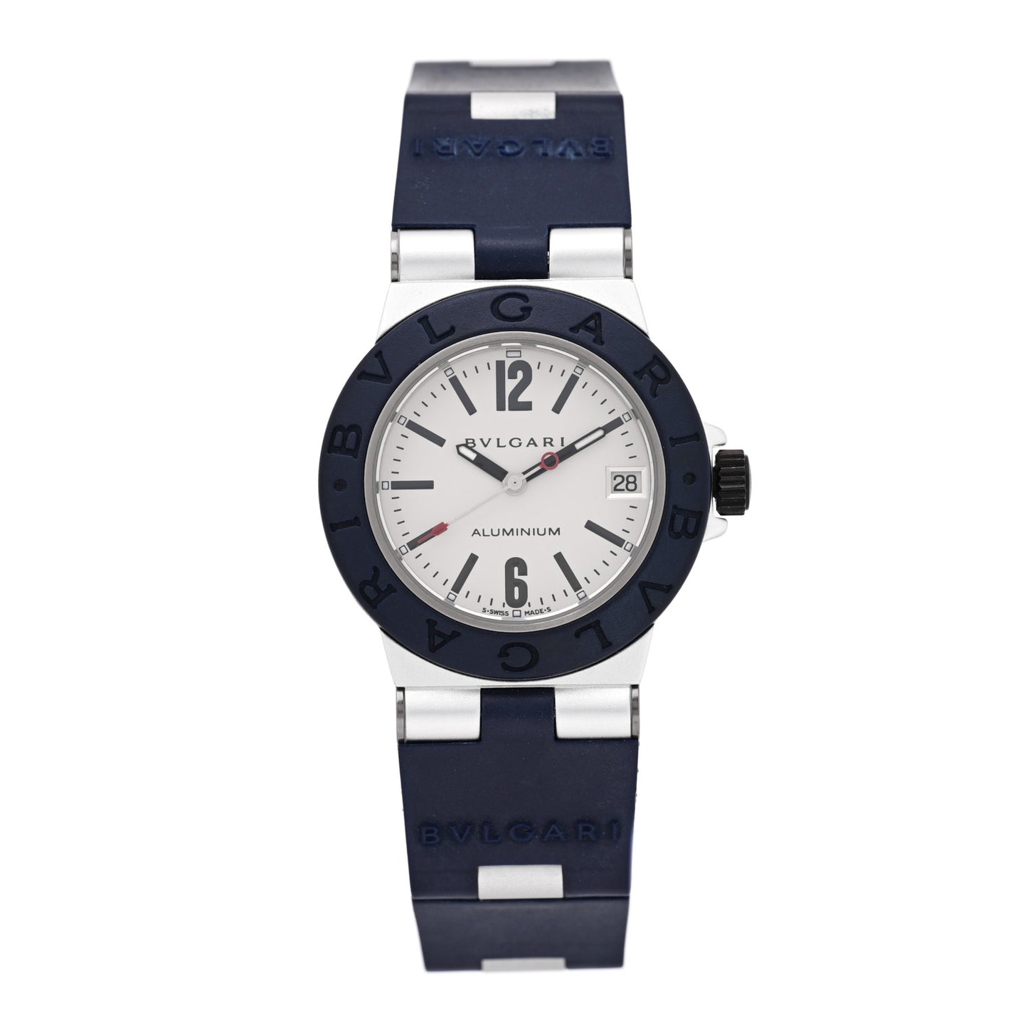 Aluminum Rubber 32mm Diagono Quartz Watch White