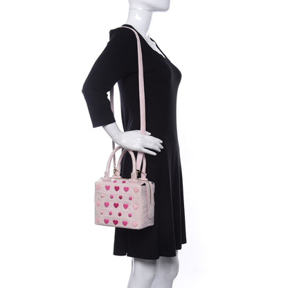 Nancy Gonzalez Crocodile Small Heart Cube Crossbody Bag Pink Multicolor 2 of 15